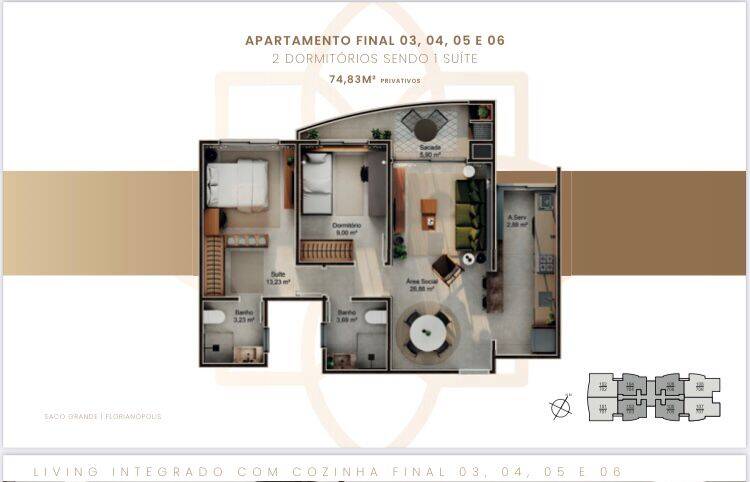 Apartamento, 2 quartos, 74 m² - Foto 10